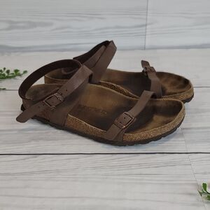 Birkenstock Daloa Brown Strappy Sandals Womens Size 37 ( 6.5 )
